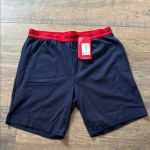 HUGO Athletic Blue and Red Shorts